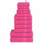 Preview: 12-tlg. Handtuch-Set Rosa 360 g/m² 100% Baumwolle