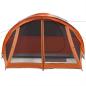 Preview: Tunnel-Familienzelt 6 Personen Grau und Orange Wasserdicht