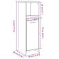 Preview: Badschrank Altholz-Optik 30x30x95 cm Holzwerkstoff