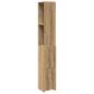 Preview: ARDEBO.de - Badschrank Artisan-Eiche 25x25x170 cm Holzwerkstoff