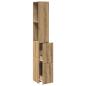 Preview: Badschrank Artisan-Eiche 25x25x170 cm Holzwerkstoff