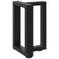 Preview: Couchtischbeine T-Form 2 Stk. Schwarz 28x25x(42-43) cm Stahl