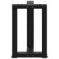 Preview: Couchtischbeine T-Form 2 Stk. Schwarz 28x25x(42-43) cm Stahl