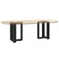 Preview: Couchtischbeine T-Form 2 Stk. Schwarz 28x25x(42-43) cm Stahl