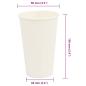 Preview: Pappbecher 1000 Stk. 16oz 400ml Weiß