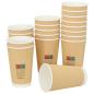 Preview: ARDEBO.de - Pappbecher 500 Stk. 16oz 400ml Braun