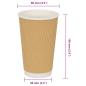 Preview: Pappbecher 500 Stk. 16oz 400ml Braun