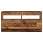 Preview: TV-Schrank mit LED-Leuchten Altholz-Optik 260x35x40 cm