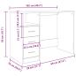 Preview: Schreibtisch Artisan-Eiche 102x76x50 cm Holzwerkstoff