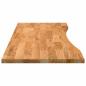 Preview: Schreibtischplatte Hellbraun 140x50x2,5 cm Massivholz Eiche