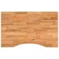Preview: ARDEBO.de - Schreibtischplatte Hellbraun 80x60x2,5 cm Massivholz Eiche