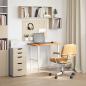 Preview: Schreibtischplatte Hellbraun 80x60x2,5 cm Massivholz Eiche