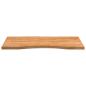 Preview: Schreibtischplatte Hellbraun 80x60x2,5 cm Massivholz Eiche