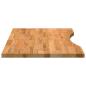 Preview: Schreibtischplatte Hellbraun 80x60x2,5 cm Massivholz Eiche