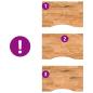 Preview: Schreibtischplatte Hellbraun 80x60x2,5 cm Massivholz Eiche