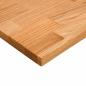 Preview: Schreibtischplatte Hellbraun 80x60x2,5 cm Massivholz Eiche