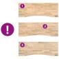 Preview: Schreibtischplatte Unbehandelt 140x60x2,5 cm Massivholz Eiche