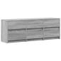 Preview: TV-Schrank mit LED-Beleuchtung Grau Sonoma 140x34x50 cm