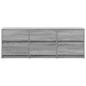 Preview: TV-Schrank mit LED-Beleuchtung Grau Sonoma 140x34x50 cm