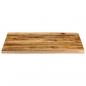 Preview: Tischplatte 110x80x2,5 cm Baumkante Massivholz Raues Mangoholz