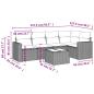 Preview: 6-tlg. Garten-Sofagarnitur mit Kissen Braun Poly Rattan