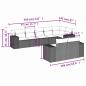 Preview: 8-tlg. Garten-Sofagarnitur mit Kissen Braun Poly Rattan