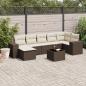Preview: ARDEBO.de - 8-tlg. Garten-Sofagarnitur mit Kissen Braun Poly Rattan