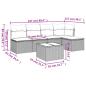 Preview: 6-tlg. Garten-Sofagarnitur mit Kissen Braun Poly Rattan