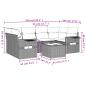 Preview: 7-tlg. Garten-Sofagarnitur mit Kissen Braun Poly Rattan