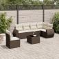 Preview: ARDEBO.de - 7-tlg. Garten-Sofagarnitur mit Kissen Braun Poly Rattan