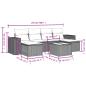 Preview: 7-tlg. Garten-Sofagarnitur mit Kissen Braun Poly Rattan
