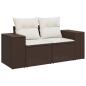Preview: ARDEBO.de - 8-tlg. Garten-Sofagarnitur mit Kissen Braun Poly Rattan