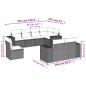 Preview: 8-tlg. Garten-Sofagarnitur mit Kissen Braun Poly Rattan