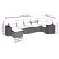 Preview: ARDEBO.de - 7-tlg. Garten-Sofagarnitur mit Kissen Braun Poly Rattan
