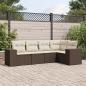 Preview: ARDEBO.de - 5-tlg. Garten-Sofagarnitur mit Kissen Braun Poly Rattan