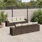 Preview: ARDEBO.de - 9-tlg. Garten-Sofagarnitur mit Kissen Braun Poly Rattan