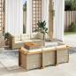Preview: ARDEBO.de - 7-tlg. Garten-Sofagarnitur mit Kissen Beige Poly Rattan