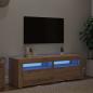 Preview: ARDEBO.de - TV-Schrank mit LED Artisan-Eiche 120x35x40 cm Holzwerkstoff