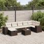Preview: ARDEBO.de - 8-tlg. Garten-Sofagarnitur mit Kissen Braun Poly Rattan