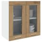 Preview: ARDEBO.de - Küchen-Wandschrank mit Glastüren Artisan-Eiche 60x31x60 cm