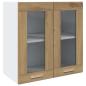 Preview: Küchen-Wandschrank mit Glastüren Artisan-Eiche 60x31x60 cm
