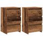 Preview: Nachttische 2 Stk. Altholz-Optik 40x35x62,5 cm Holzwerkstoff
