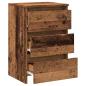 Preview: Nachttische 2 Stk. Altholz-Optik 40x35x62,5 cm Holzwerkstoff