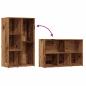 Preview: Bücherregal Altholz-Optik 45x25x80 cm Holzwerkstoff