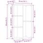 Preview: Bücherregal Altholz-Optik 45x25x80 cm Holzwerkstoff