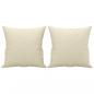 Preview: 2-Sitzer-Sofa mit Zierkissen Creme 120 cm Kunstleder