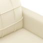 Preview: 3-tlg. Sofagarnitur mit Kissen Creme Kunstleder