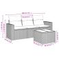 Preview: 4-tlg. Garten-Sofagarnitur mit Kissen Braun Poly Rattan