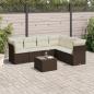 Preview: ARDEBO.de - 7-tlg. Garten-Sofagarnitur mit Kissen Braun Poly Rattan