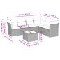 Preview: 7-tlg. Garten-Sofagarnitur mit Kissen Braun Poly Rattan